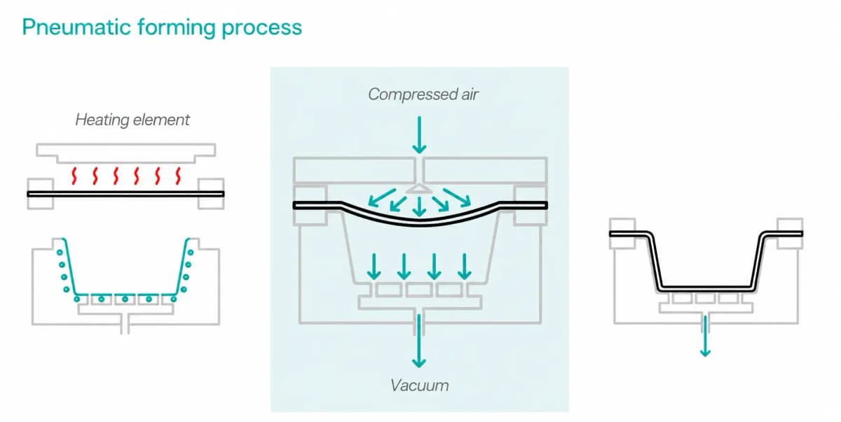 Pneumatic forming