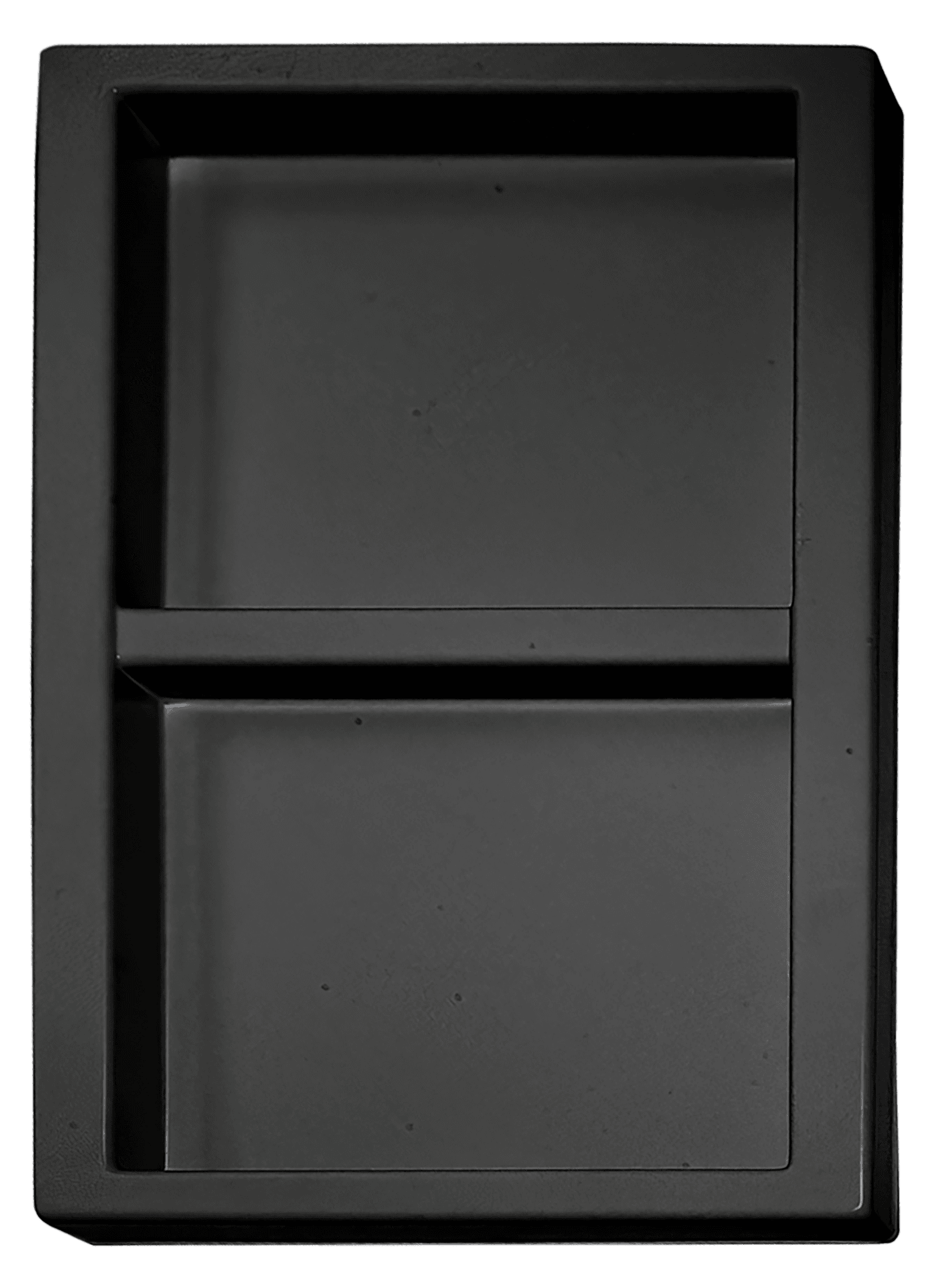 ESD-Tiefzieheinlage schwarz, 2 Nester rechteckig, PS 