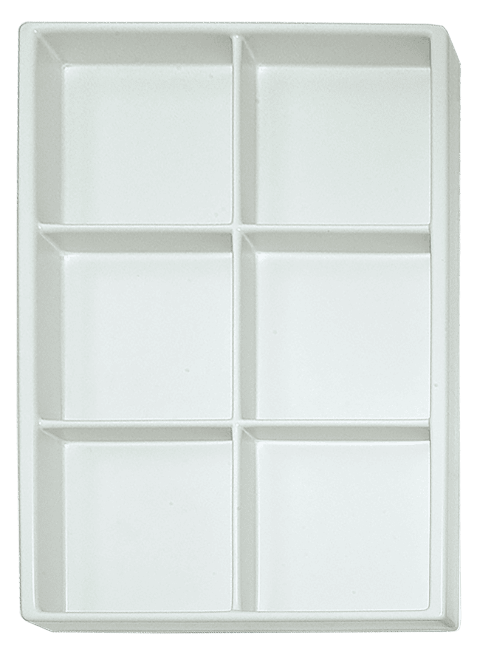 Tiefzieheinlage weiß, 6 Nester rechteckig, PS