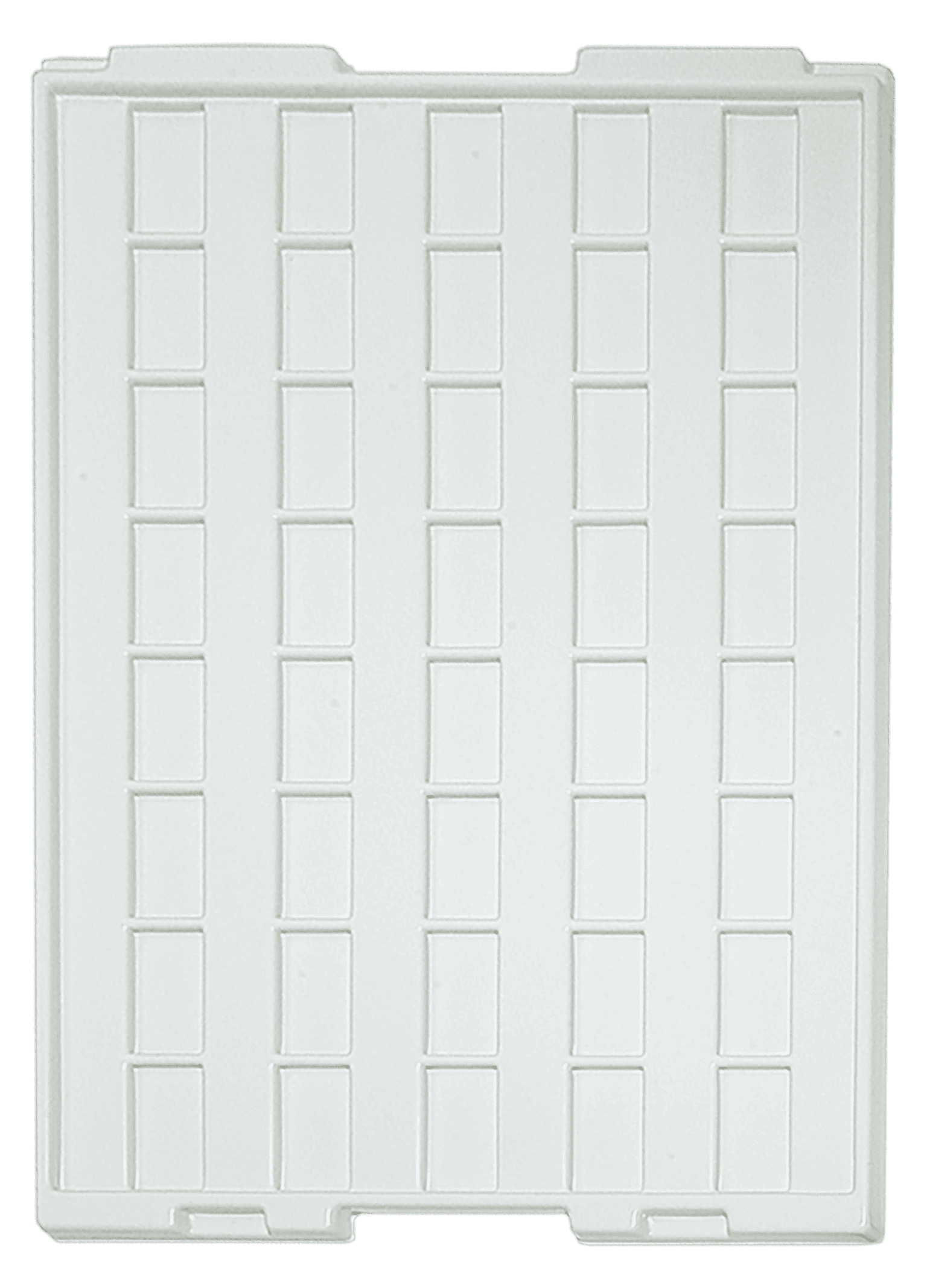 Tiefzieheinlage weiß, 32 Nester rechteckig, PS