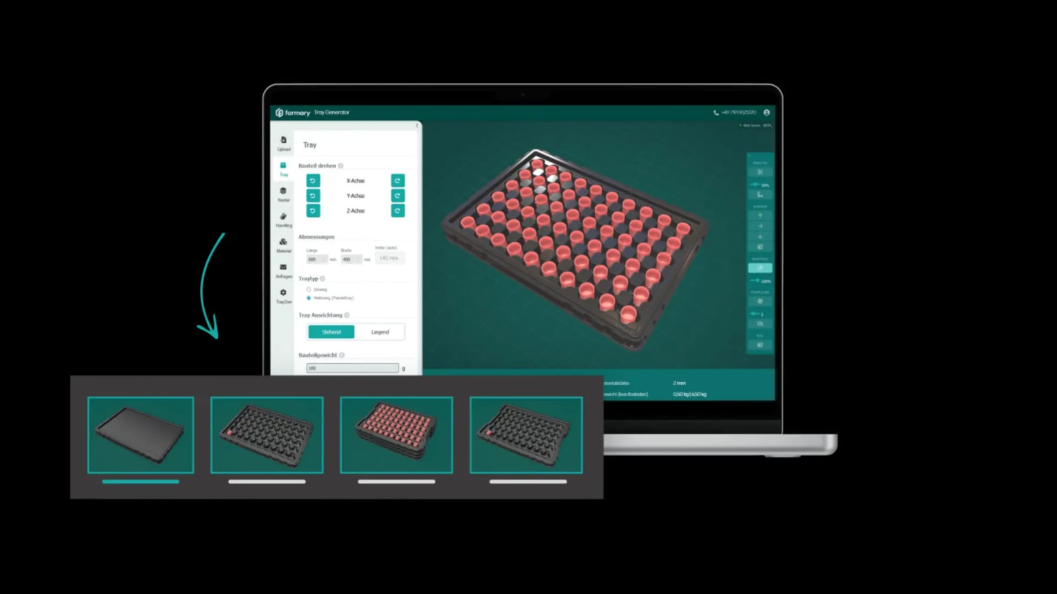 3D Tray Generator Mockup