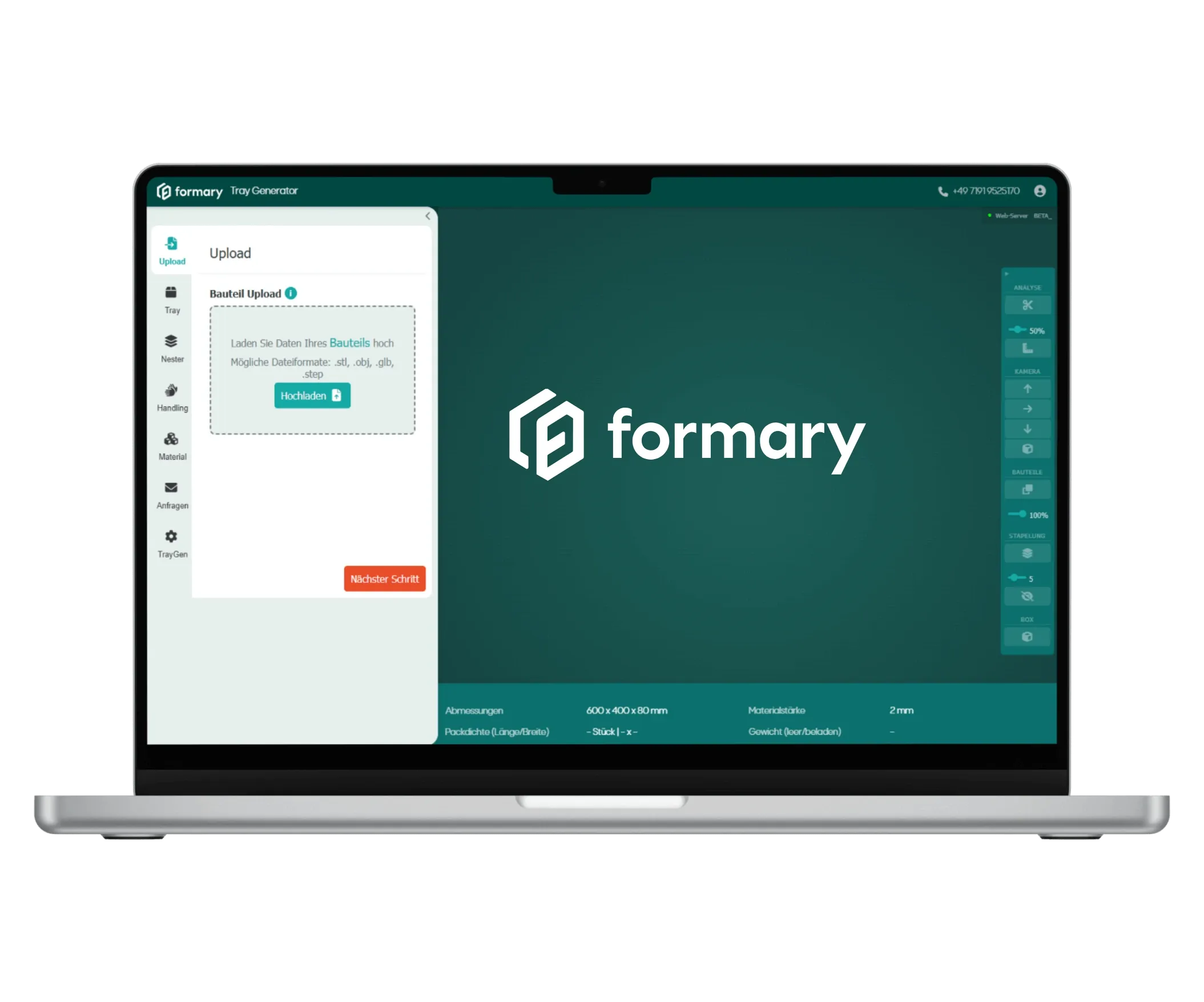 3D Tray Generator Mockup