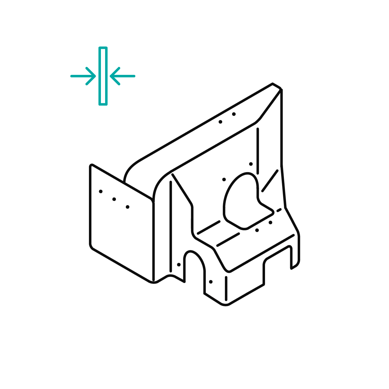 Wandschrägen bei Kunststoffabdeckungen